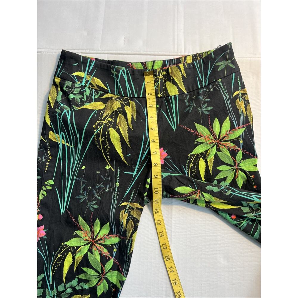 Vintage 90s Randy Kemper Botanical Cigarette Pant Dark Floral Eclectic Boho Sz 4 - Picture 8 of 11